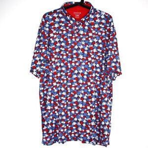 Good Good Mens XL Fighting For Par Geometric Performance Golf Polo Shirt H983